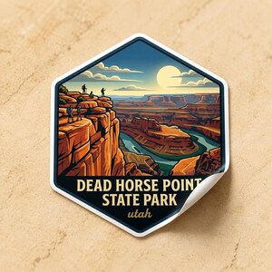 Dead Horse Point State Park Utah Glansigt reseklistermärke Coloradofloden dekal Laptopbagage