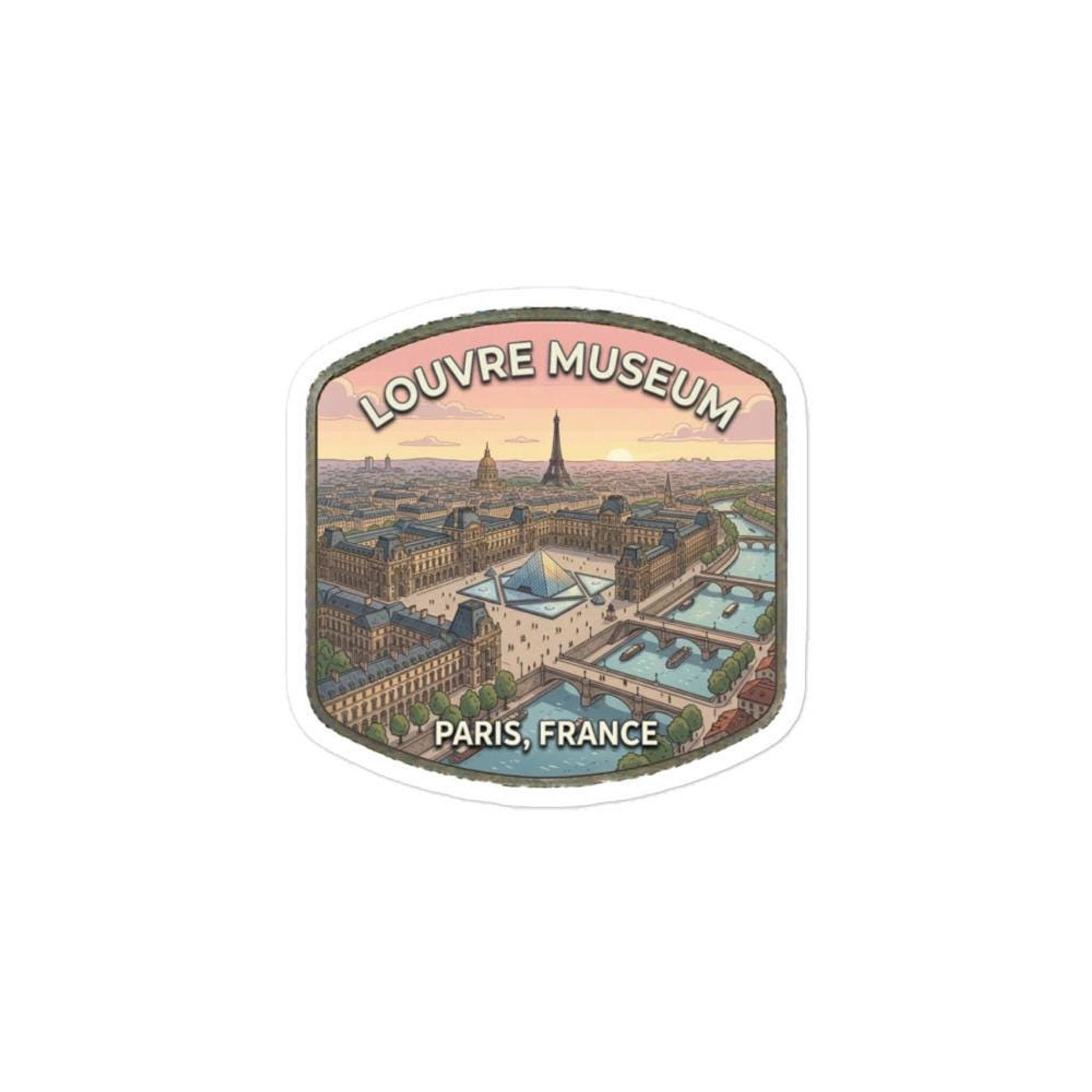Louvre Museum Paris France Sticker Vintage Travel Decal Waterproof
