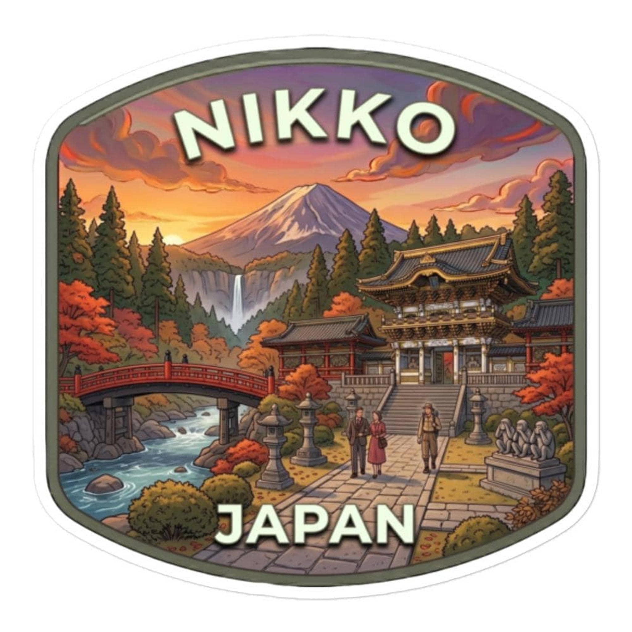 Nikko Japan Travel Sticker Toshogu Shrine Vinyl Glossy Decal