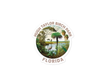 Hugh Taylor Birch State Park Sticker | Florida Tropical Beach Art
