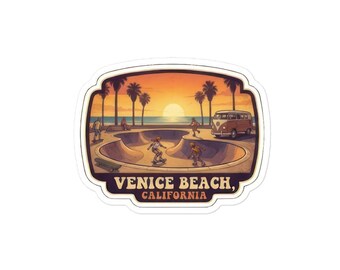カリフォルニア州ベニスビーチのステッカー｜スケートパーク＆マッスル
