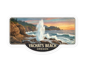 Yachats Oregon Sticker | Thor's Well, Cape Perpetua Souvenir