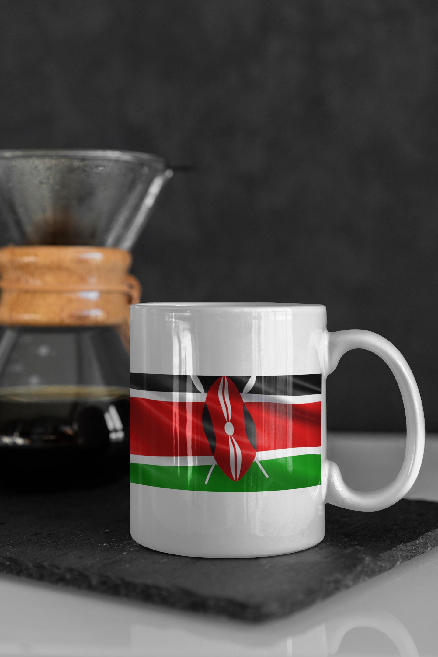 Kenya Flag Coffee Mug Cup Gift for Ambassadors and People Who Like