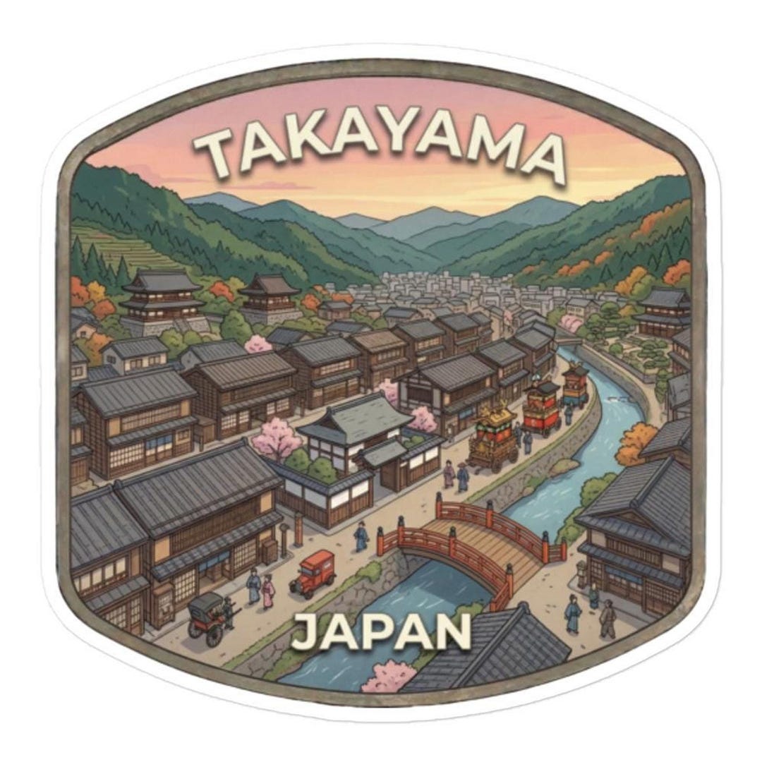 Takayama Japan Travel Sticker Japanese Alps Vinyl Glossy Decal