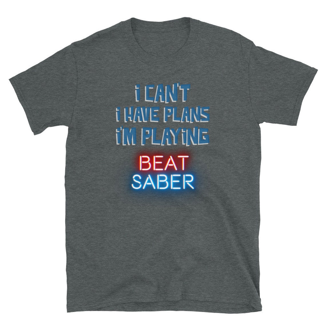 Beat saber virtual reality gaming ShortSleeve Unisex Etsy