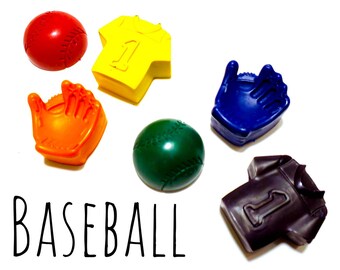recycled crayons Baseball Glove Crayons set of 20 party favors