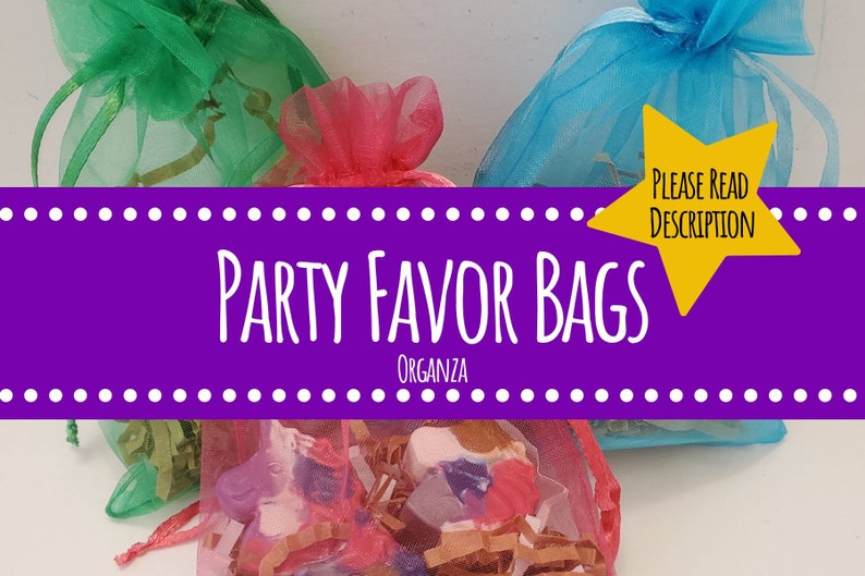 Crayon Party Favors in Organza Bags Sets of 10