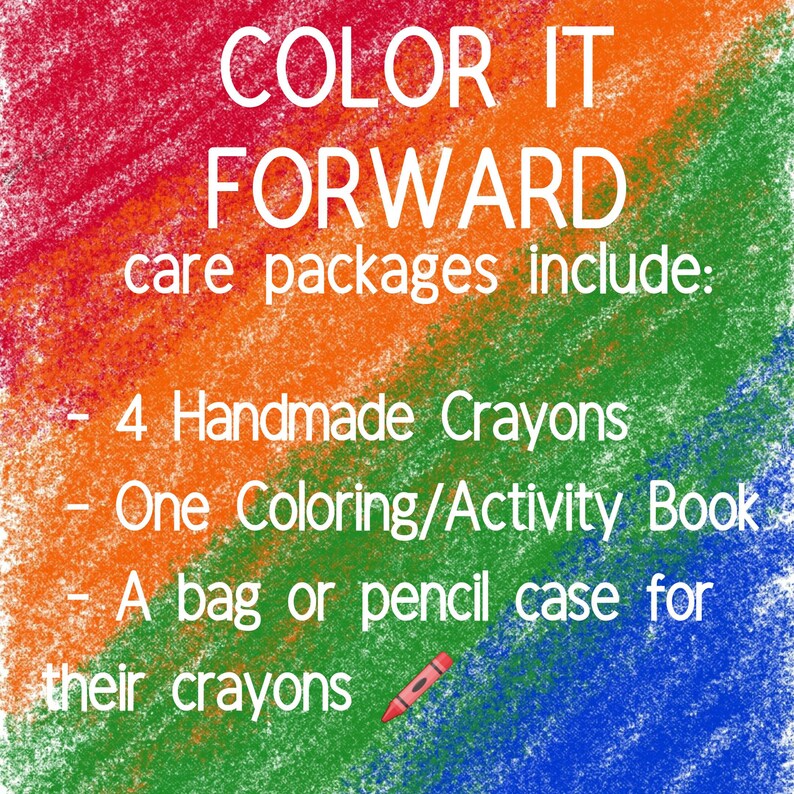COLOR IT FORWARD Care Package Donation for a child in Homeless Shelter or Emergency Foster Care