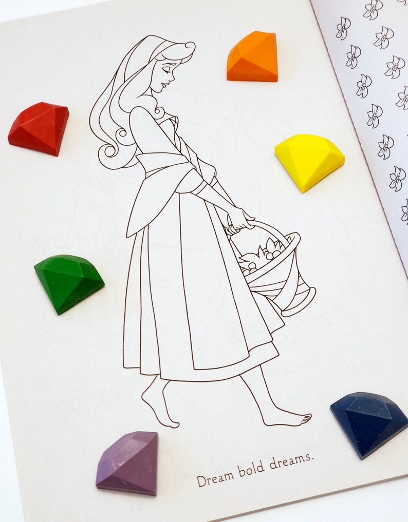 Set of 6 Handmade Crayons Diamond Jewel Crayons