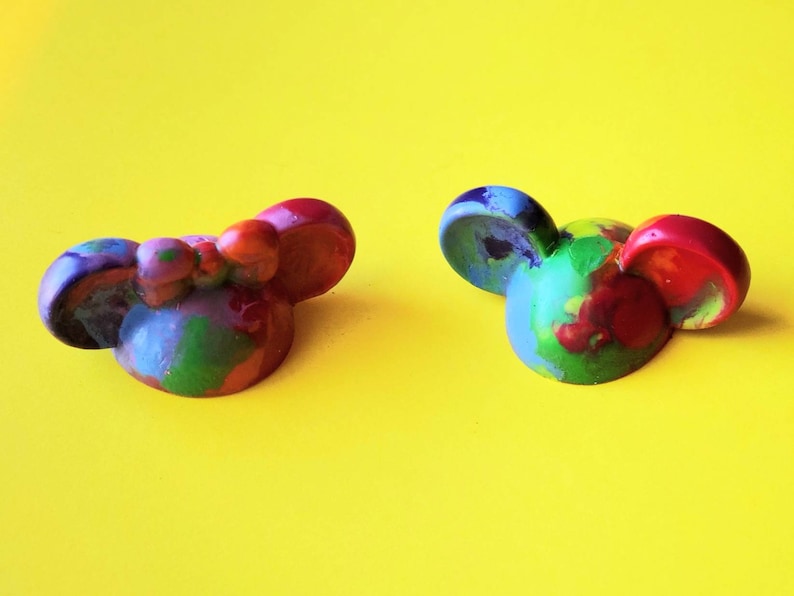 Set of 2 or 6 Handmade Crayons Mouse Hat inspired JUMBO Crayons