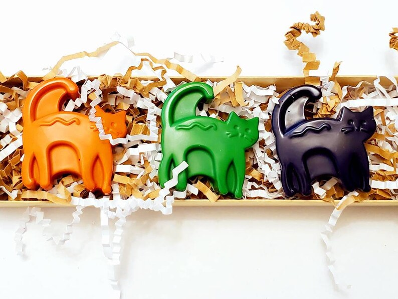 Set of 4 Handmade Crayons Cat Crayons