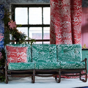Panana Sofá de dos plazas pequeño tapizado de lino moderno de 2