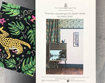 Leopard Jungle Velvet Fabric Sample – Luxury Upholstery, Curtains
