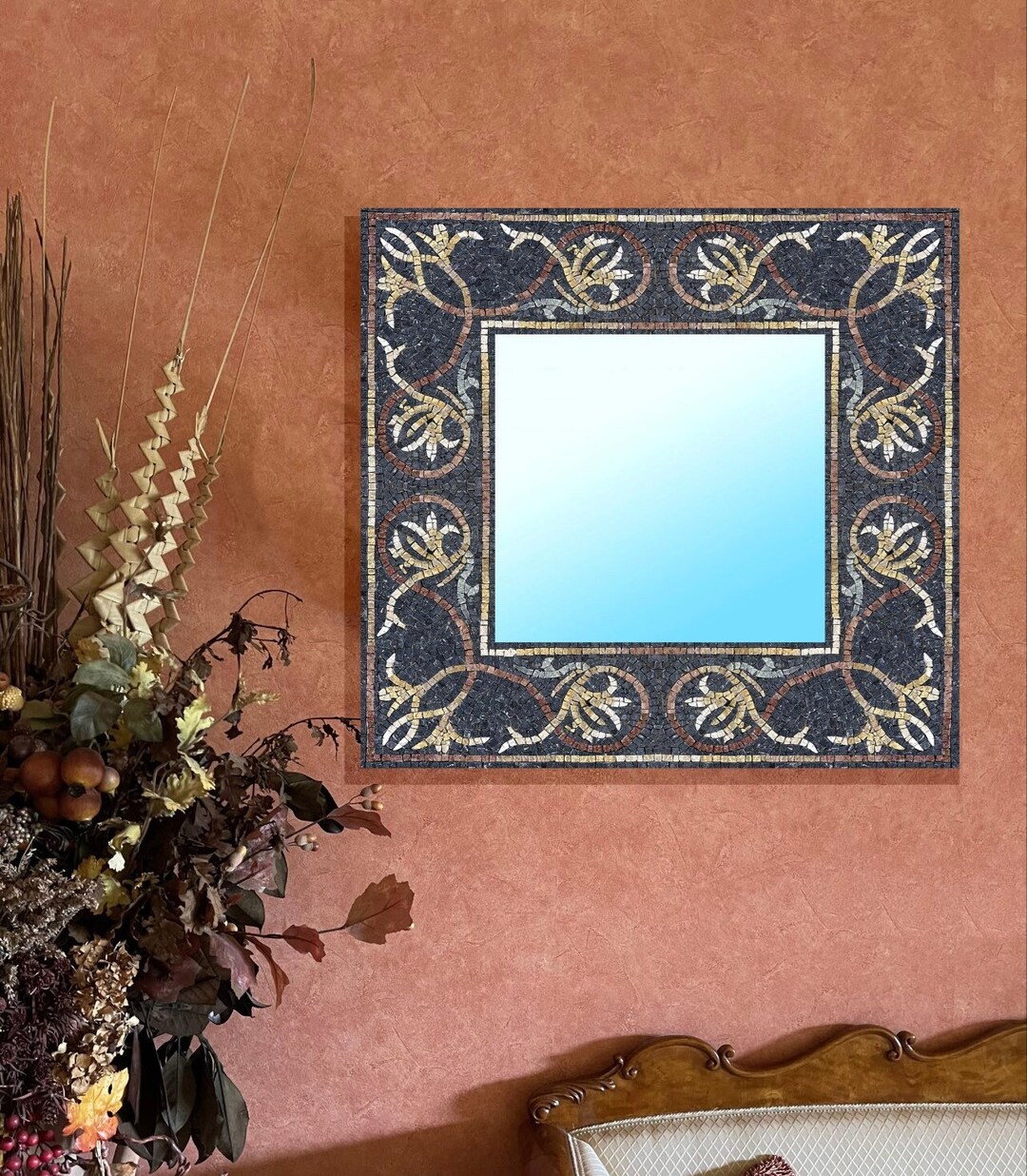 MOSAIC MIRROR KIT Tutorial Complete Set for Handmade Mosaic in Italy Etsy