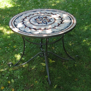Home Décor Mosaic Kit For Adults | ROUND TABLE TOP | Marble | Made in Italy | Tools & Video Tutorials