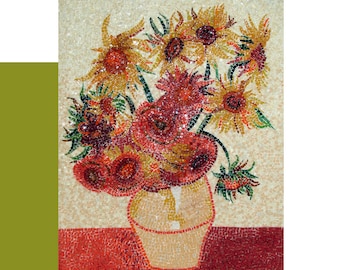 MOSAIC KIT + tutorial, complete set of glass tools and tiles, handmade in Italy, mosaic art, professional kit, handicraft kit.
