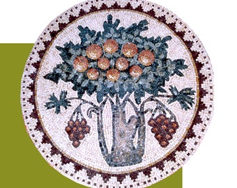 MOSAIC KIT + tutorial, complete set of tools and marble tiles, handmade in Italy, mosaic art, professional kit, artisan kit.