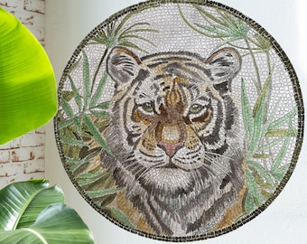 MOSAIC KIT + tutorial, complete set of tools and marble tiles, handmade in Italy, mosaic art, professional kit, artisan kit.