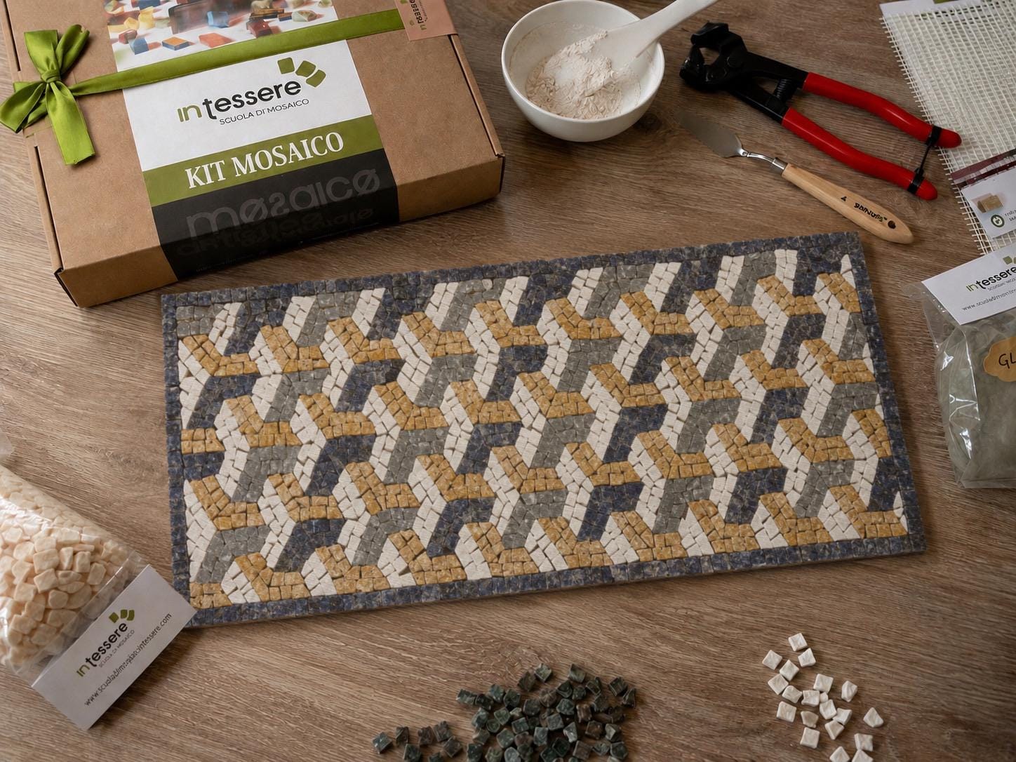 Home Décor Mosaic Kit For Adults TOP TABLE TETRIS Marble Made in Italy Tools & Video Tutorials