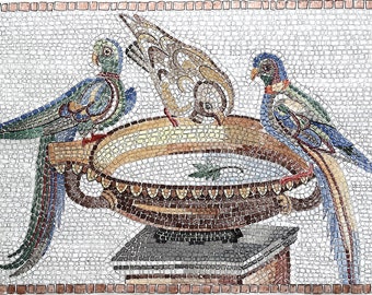 Roman mosaic copy kit+ tutorial, mosaic tolls and materials, handmade gift idea in Italy