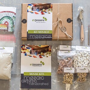 KIT MOSAÏQUE avec tutoriel, jeu complet d'outils et de carreaux de marbre, fait à la main en Italie qualité professionnelle, kit artisanal image 4