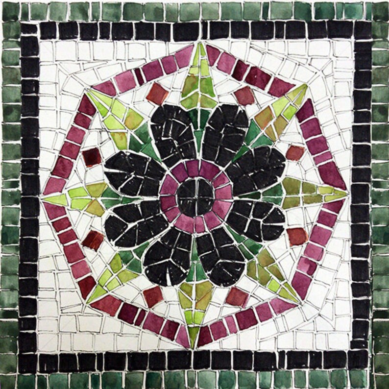 Mosaic Kit Flower Tutorial Etsy