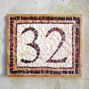Mosaic kit - house number + tutorial