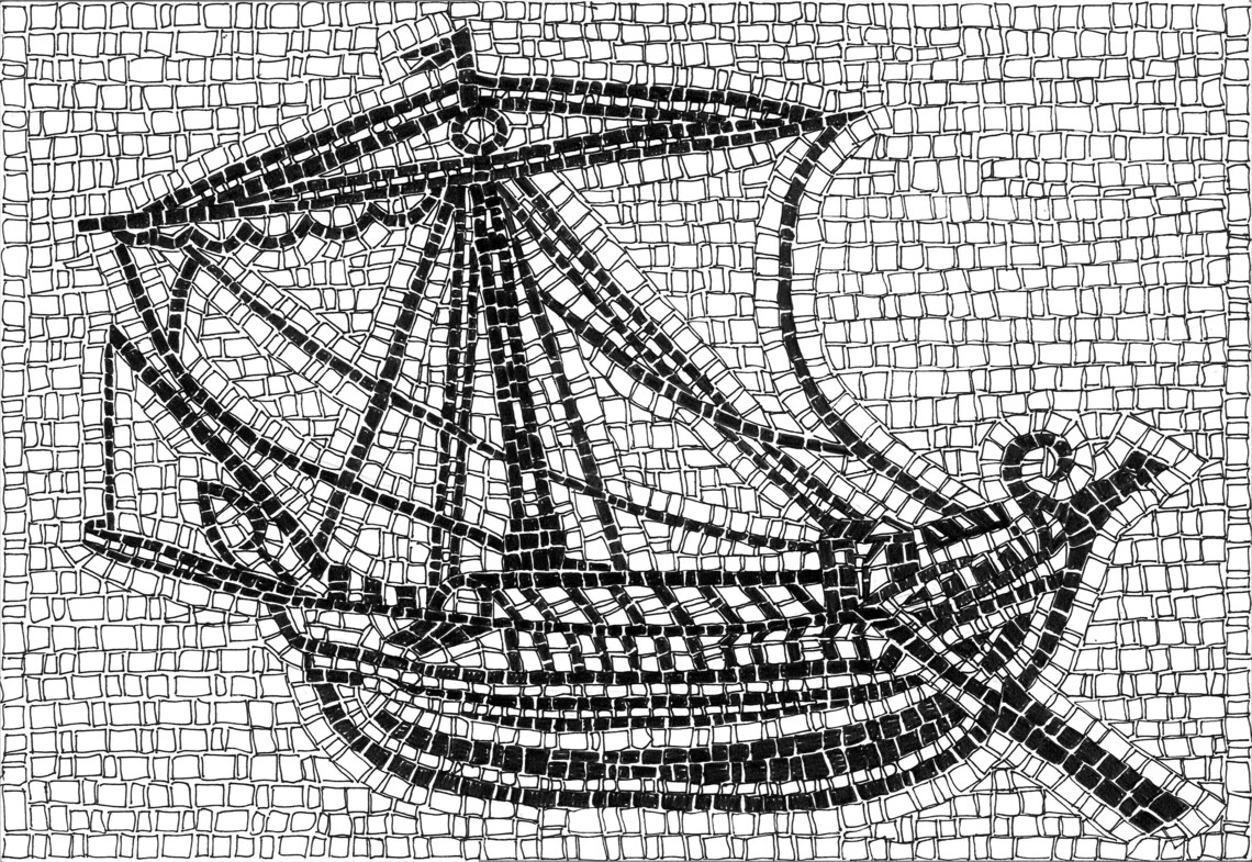 Mosaic kit Roman Ship Etsy