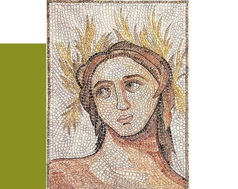 MOSAIC KIT + tutorial, complete set of tools and marble tiles, handmade in Italy, mosaic art, professional kit, artisan kit.
