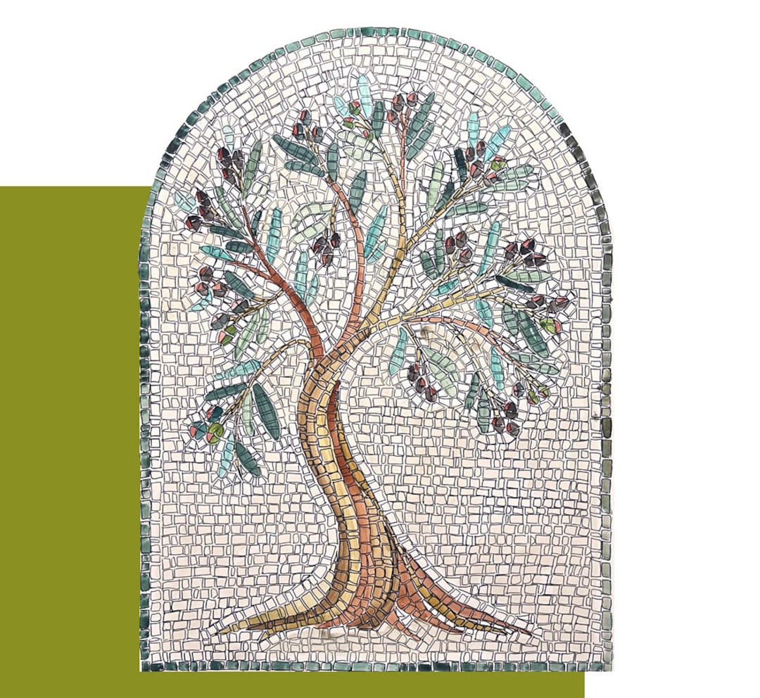 Kit Mosaïque Motif Arbre De Vie Avec Cristaux Multicolores Pour