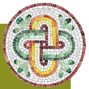MOSAIC KIT with tutorial, complete set of tools and marble tiles, handmade in Italy professional quality, handcrafted kit.