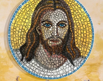 Kit mosaïque  "Jésus Miséricordieux" + tutorial