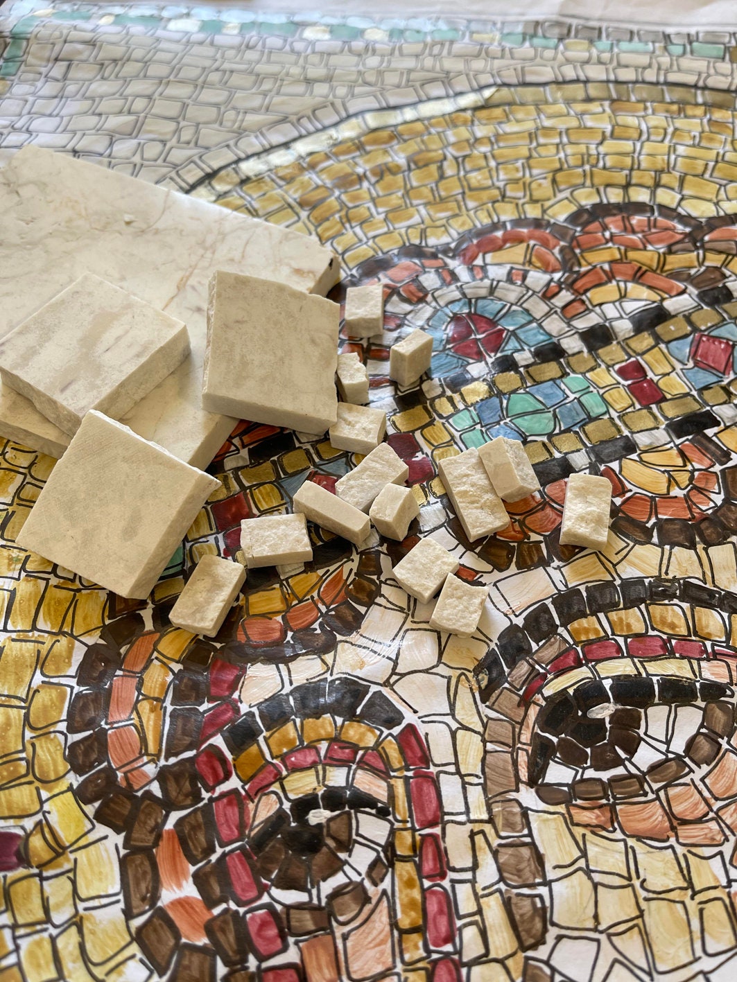 【値下げOK】　大理石　イタリア　モザイク　アート pitti mosaici ビザンチン モザイク キット + チュートリアル、ツールと大理石タイル