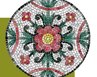 Mosaic kit for adult "Pink flowers"