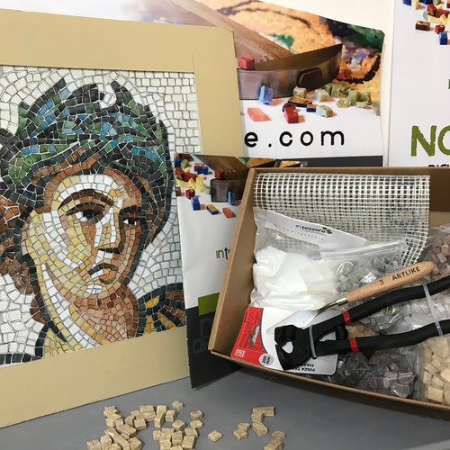 MOSAIC KIT With Tutorial Complete Set of Tools and Marble Etsy