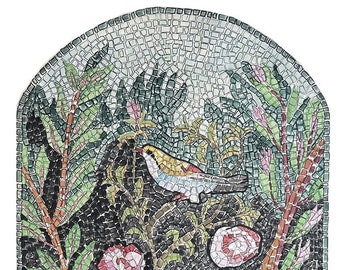 MOSAIC KIT + tutorial, complete set of marble tools and tiles, handmade in Italy, mosaic art, professional kit, handicraft kit.