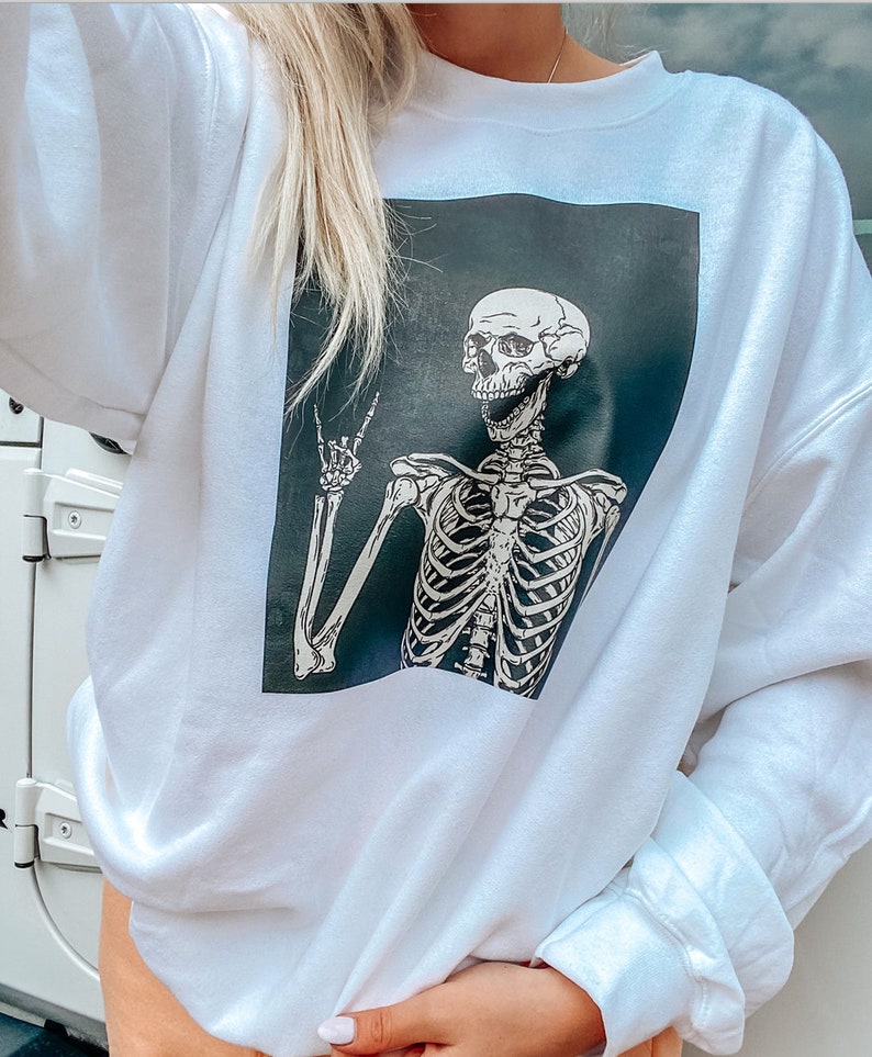 Skeleton Crewneck Etsy
