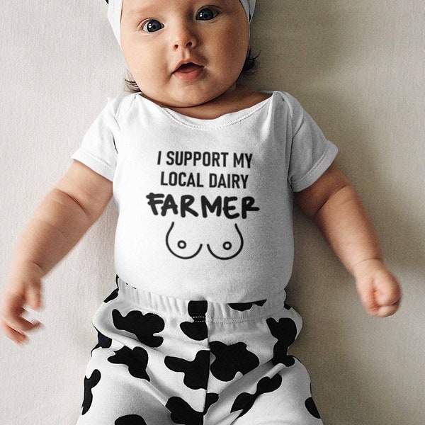 Digital download / I support my local dairy farmer / eat local / funny baby quotes / dxf  svg cut files for cricut / png sublimation design