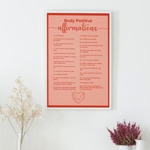 Körper positive Kunst | druckbare Wandkunst | Affirmation Poster | Body Positivity Print | Selbstliebe Kunst | digitaler Download | Wanddekoration