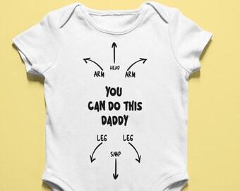 You Can Do This Dad Svg / vaderdag svg / grappig baby bodysuit / daddy instructie onesie newborn svg / Baby Shower / DIY Cut File Cricut