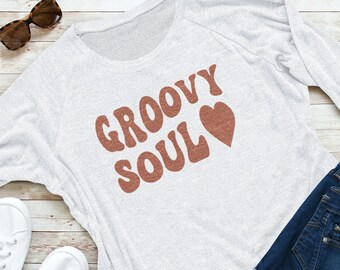 Groovy soul SVG PNG | Boho svg, hippie svg, retro svg, trendy svg, svg for shirt, cut files for Cricut, Silhouette Cameo, wavy stacked svg