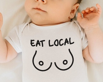 Eat local / instant digital download / funny baby Onesie  svg cut files for Cricut, Silhouette dxf, Cameo / png Sublimation design