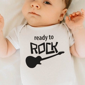 Sofort digitaler Download / DIY Ready to rock Baby Onesie / Newborn Baby Shirt SVG / Kommerzielle Nutzung / Svg Png Dxf für Cricut Silhouette