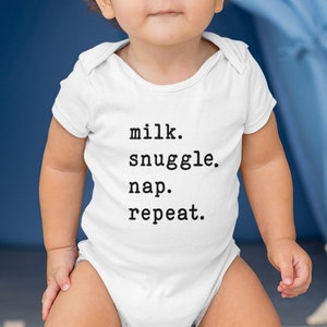 Melk knus dutje herhalen / digitale download / baby svg, baby aankondiging svg, baby douche svg, baby jongen svg, baby meisje svg, onesies svg,