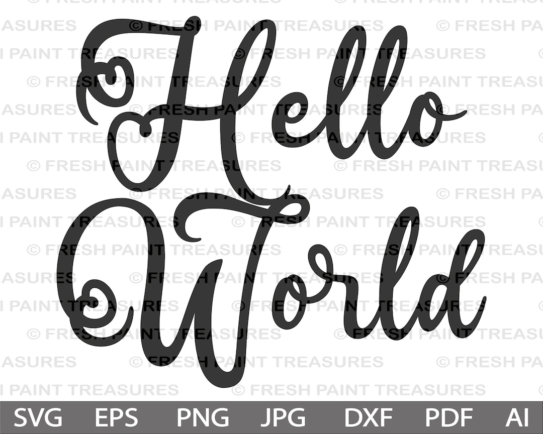 Helloworld Svg Sign Hello World Svg | Digital Download | Baby Birth Announcement | Cut ...