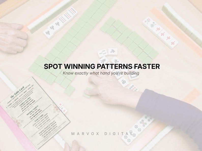 Mahjong Pattern Printable Mahjong Cheat Sheet Printable | American Mah Jongg Pattern Guide | NMJL ...