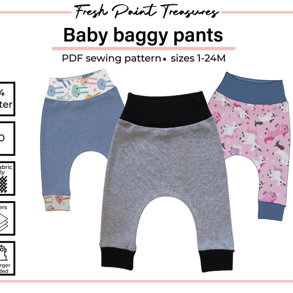 Baggy Pants Pattern Etsy