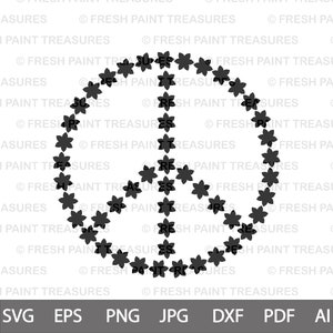 Hippie / hippie teken / vrede en liefde / hippie soul svg / baby / onesie / print / Svg Cut Files voor Cricut & Silhouette, Png, Dxf, Eps, Cameo