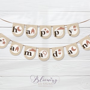 DIY Happy Ramadan Banner, DIY Printable Banner, Ramadan Decorations