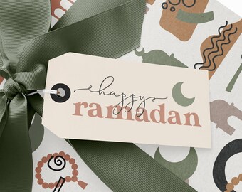 Ramadan Gift Tags, Digital Download, Printable, Modern Ramadan Tags, Eid Decor